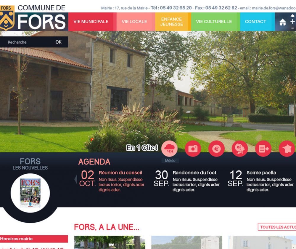 Création du site internet de la commune de Fors, département des Deux-Sèvres (79).