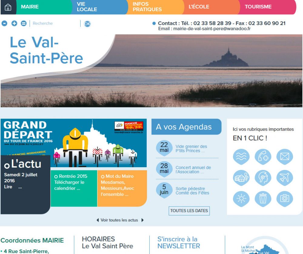 Création du site internet de la commune de Le Val-Saint-Père, département de la Manche (50).