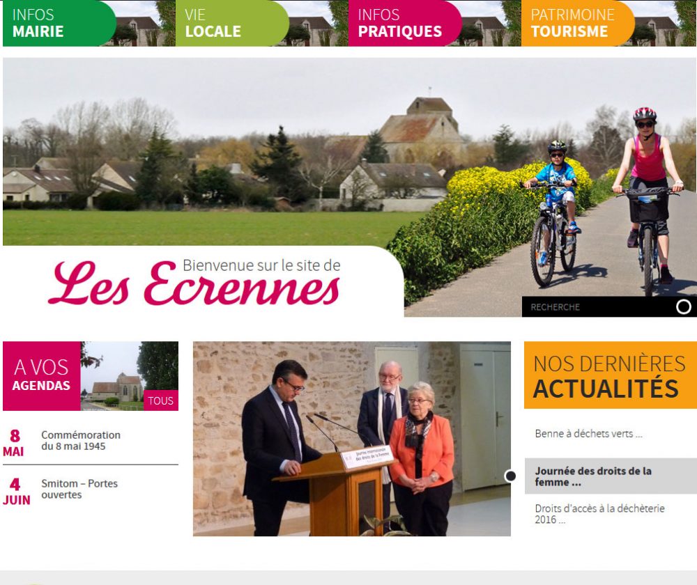 Création du site internet de la ville de Les Ecrennes, département de Seine-et-Marne (77).