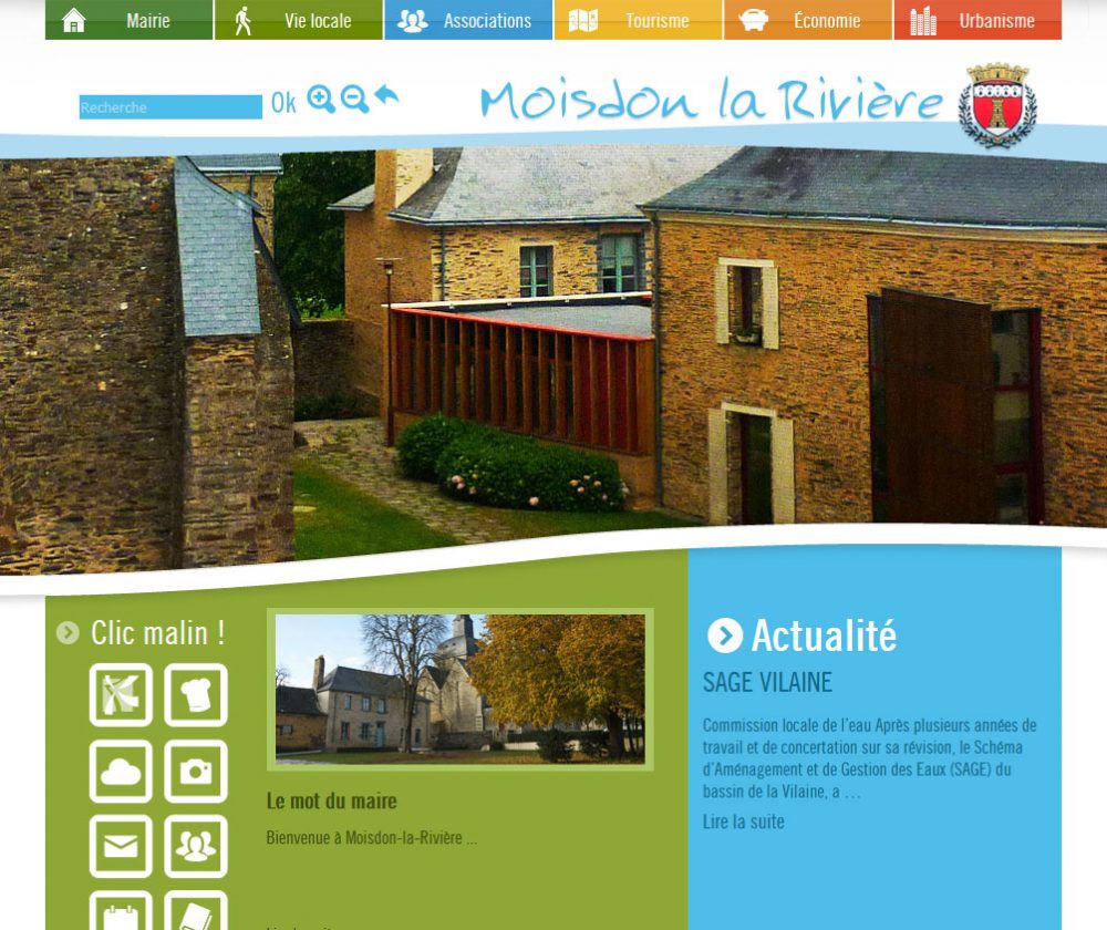 Création du site internet de Moisdon la Rivière, département de Loire-Atlantique (44).