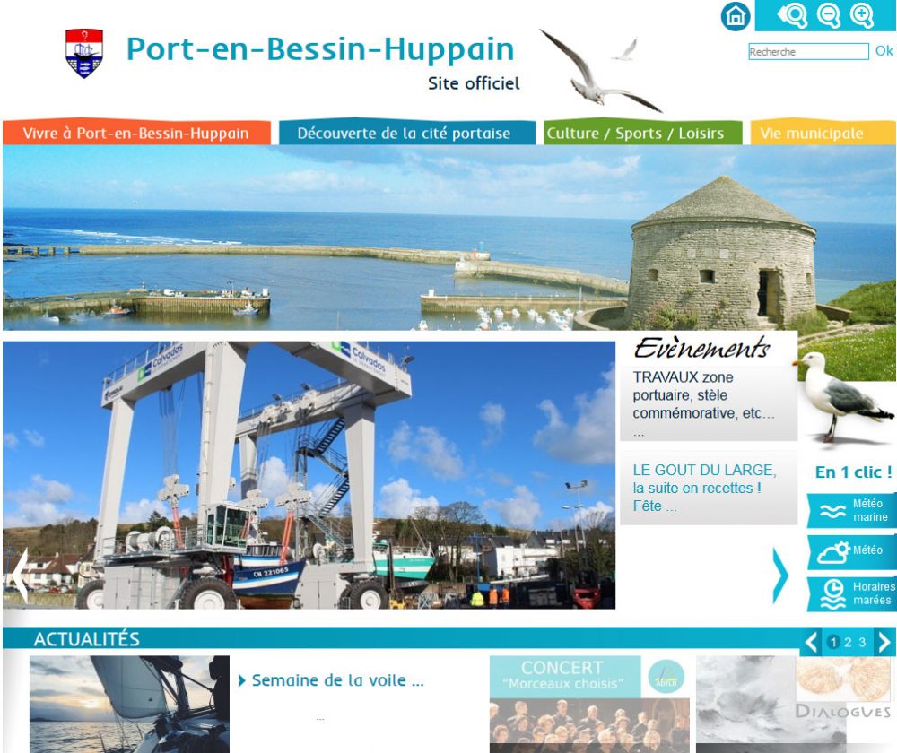 Création du site internet de Port-en-Bessin-Huppain, département du Calvados (14).