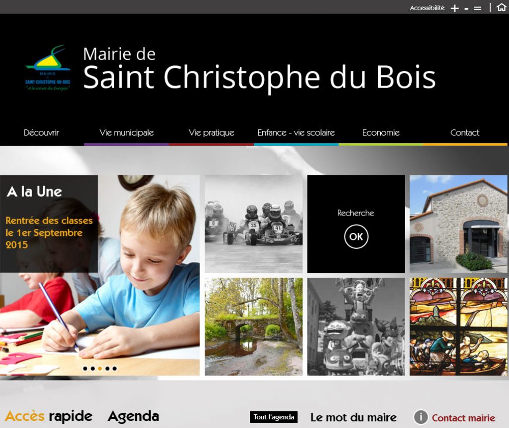 Création du site internet de Saint Christophe du Bois, département du Maine-et-Loire (49).