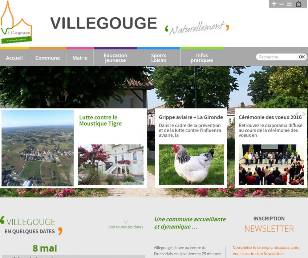 Création du site internet de la commune de Villegouge, département de Meurthe-et-Moselle (54).
