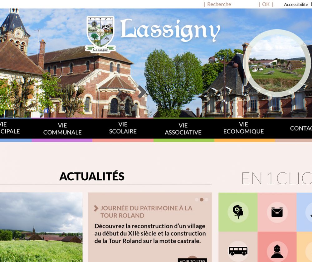 Page d'accueil de la commune de Lassigny (60).
