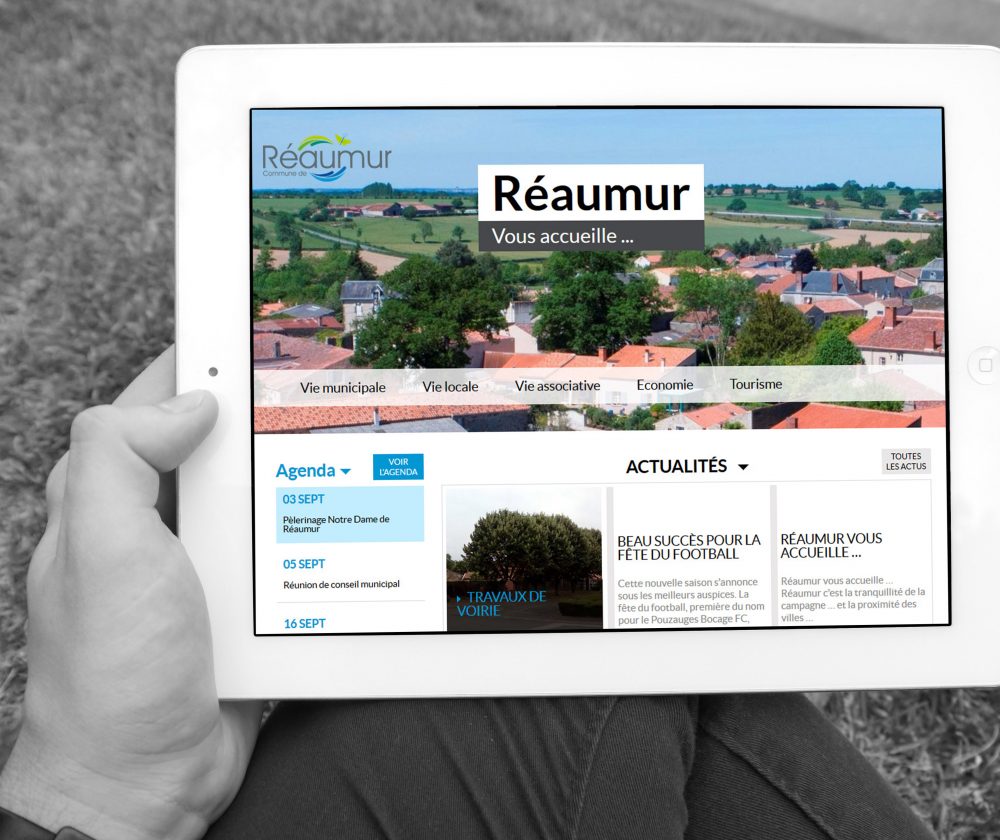 Création du site internet de la commune de Réaumur, département de la Vendée (85).